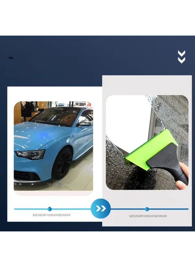 ممسحة زجاج زرقاء من المطاط، كاشطة نوافذ، منظف زجاج للسيارات، أداة تنظيف منزلية - Image 5